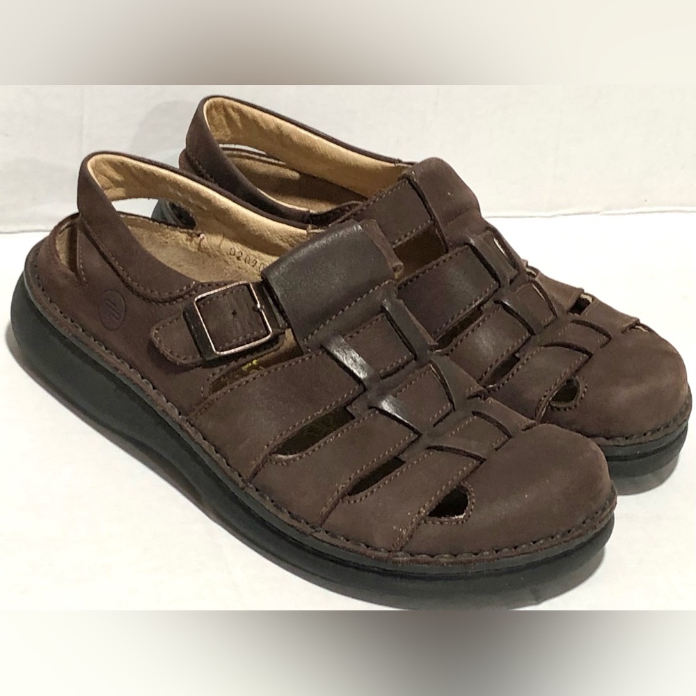 Birkenstock Madeira Dark Brown Leather Sandals - Picture 2 of 9